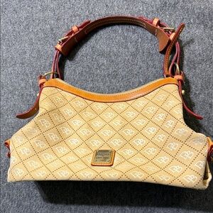 Dooney & Bourke Beige and Red Shoulder Bag
